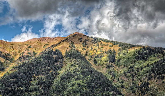 Colorado, Aspen, "West Elk Mountains", mountains, fall, "fall color", trees, stream