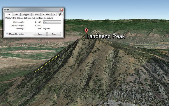 Colorado, "Google Earth", Landsend, "Landsend Peak", "West Elk Mountains"