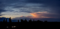 Tetons, clouds, mountains, sky, sunset, rain