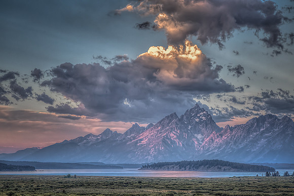 "Grand Teton","National Park", mountains, Teton, sky, sunset, sunrise, storm, Aspens, Wyoming, HDR