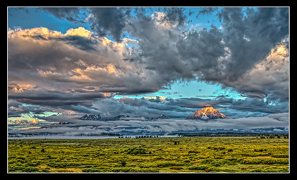 "Grand Teton","National Park", mountains, Teton, sky, sunset, sunrise, storm, Aspens, Wyoming, HDR