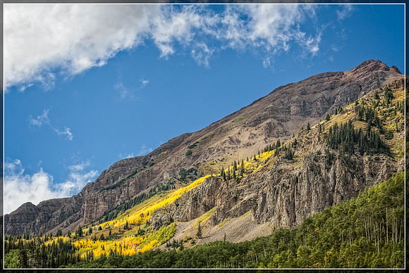 Colorado, Aspen, "West Elk Mountains", mountains, fall, "fall color", trees, stream