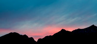 Tetons, clouds, mountains, sky, sunset, rain