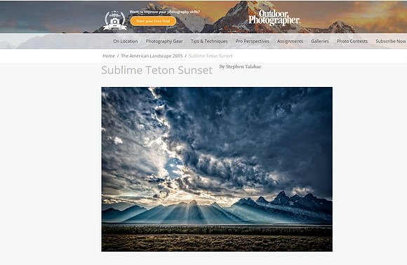 Outdoor Photographer - The American Landscape Photography Contest Finalist