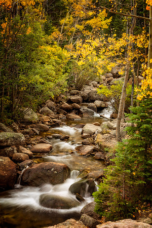 Colorado, "Rocky Mountain National Park", "Bear Lake", Alberta Falls", waterfall, RMNP, water, "Estes Park" fall, autumn, aspen"long exposure"