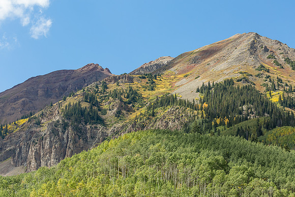 Colorado, Aspen, "West Elk Mountains", mountains, fall, "fall color", trees, stream