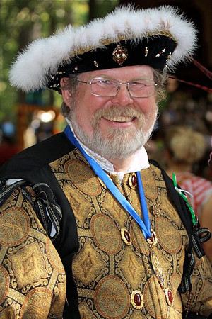 A costumed performer